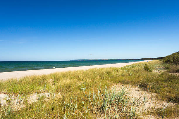 Playa soleada en Isla de Ruegen, Alemania - foto de stock