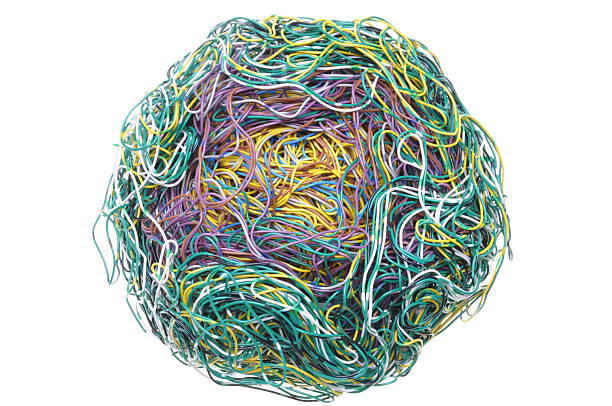 istock Ball of tangled wires 525344355