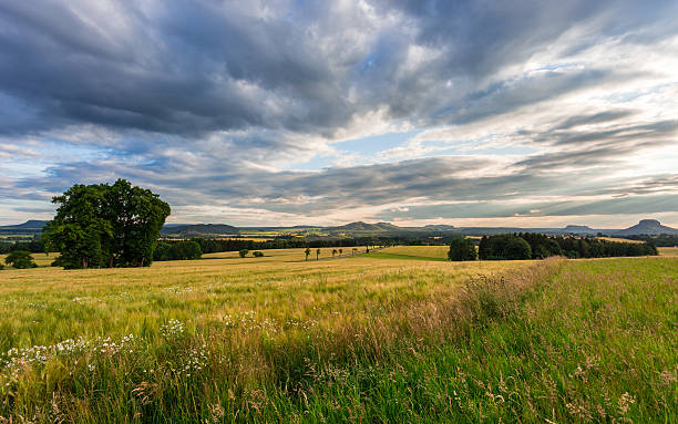 Szerokie Panoramiczny widok wsi w Saksonia), Niemcy – zdjęcie