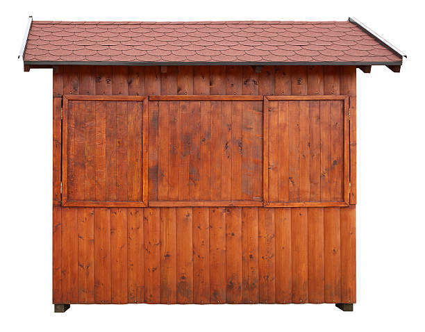 istock Wooden shed or log cabin 525344566