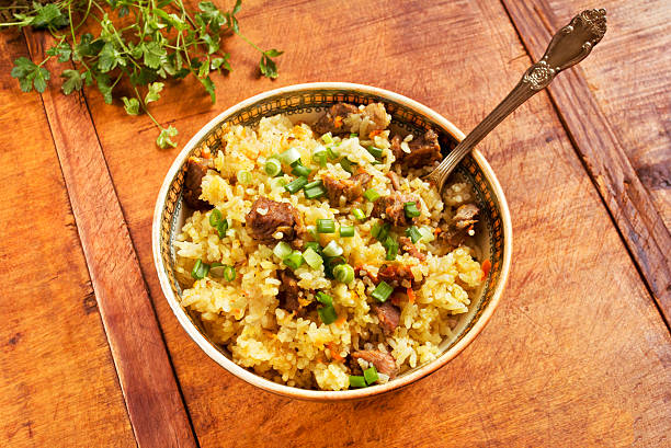 istock Traditional uzbek pilaf 525344568