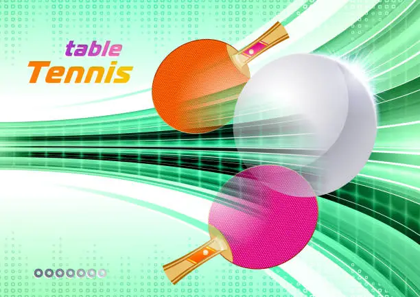 Vector illustration of Table Tennis