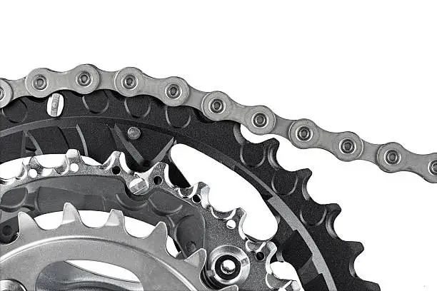 Photo of bicycle crank and chain