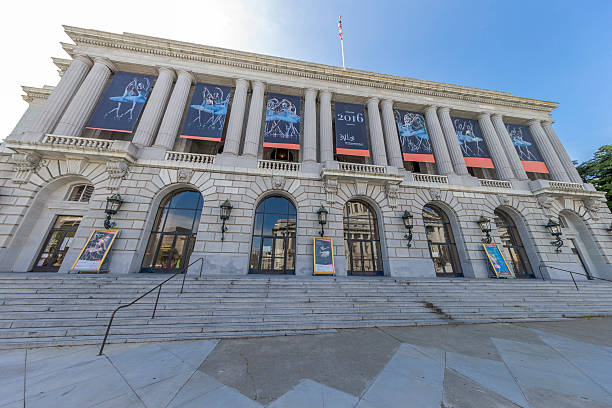 San Francisco, CA, USA - October 6, 2019: The California Masonic Memorial Temple on Nob Hill, which houses the Masonic Auditorium, the Grand Lodge of California, and the Henry W. Coil Library and Museum.