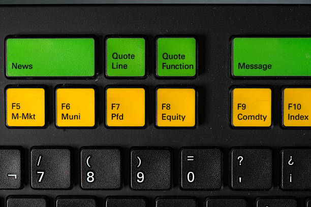 istock Close-up of keyboard buttons with text and numbers 525348232