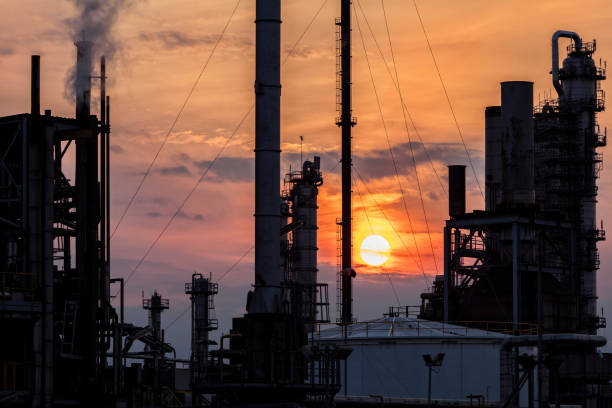 istock Petrochemical Plant at Sunset 525349876
