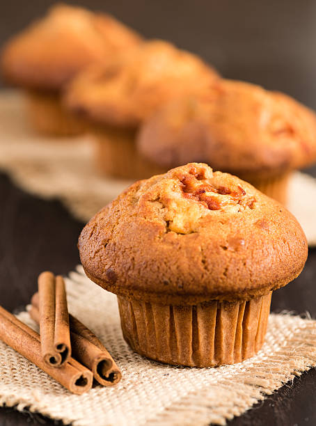 istock Delicious apple and cinnamon muffins 525351131