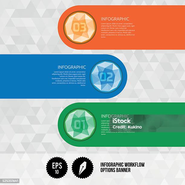 Workflow Banner Design Infographic Workflow Options Banner Stock Illustration - Download Image ...
