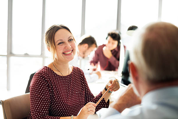 istock Businesswoman Cheerful Smiling Beautiful Smart Concept 525351908
