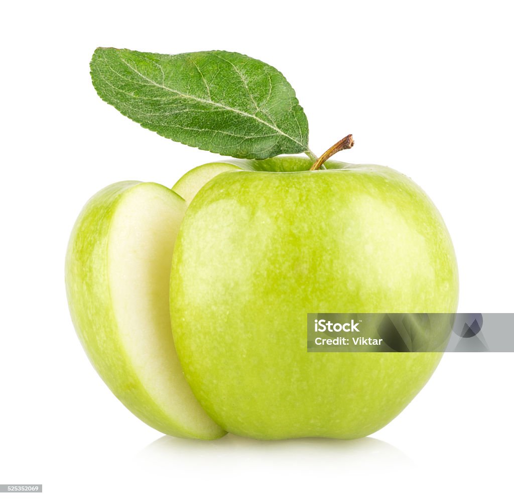 green apple green apple isolated on white background Apple - Fruit Stock Photo