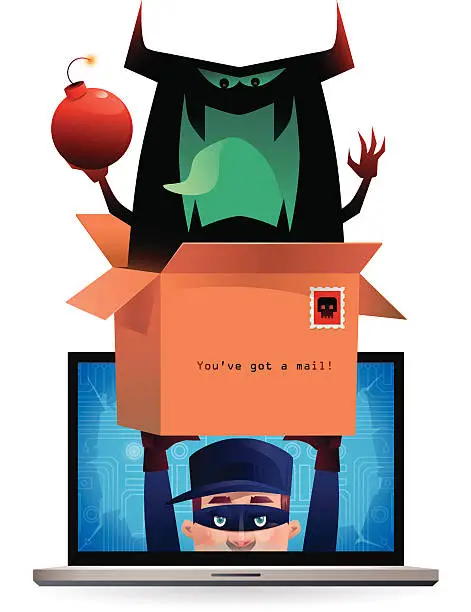 Vector illustration of monster mail