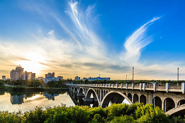 istock Sunset over the City of Saskatoon 525352501