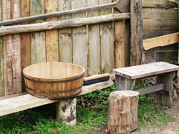 istock traditional wooden house equipment 525352783