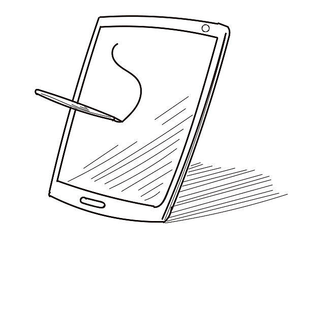 tablet - ding stock illustrations