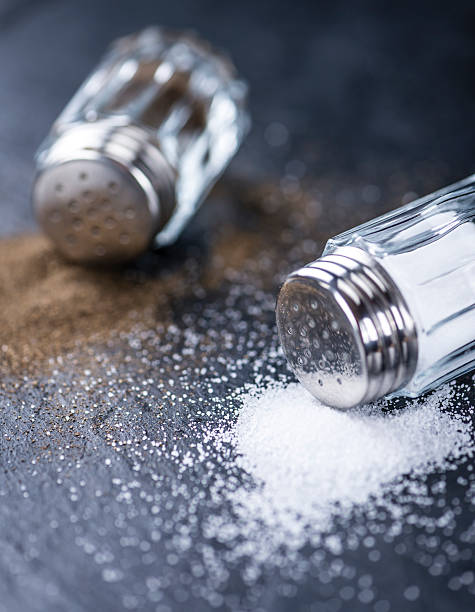 istock Slate slab with Salt and Pepper Shaker 525355372