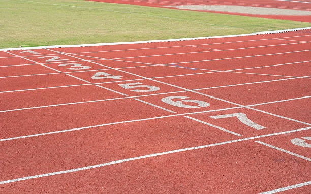 istock Running track for the athletes background 525356372