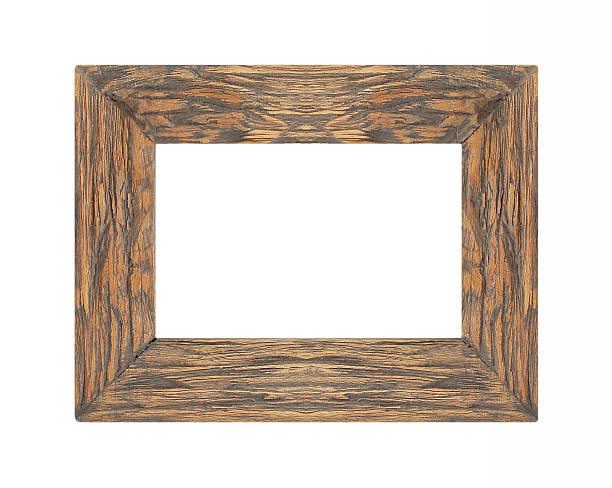 istock Picture frame wood frame Isolated on white background 525356915