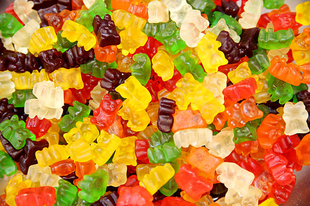 istock Colorful gummy or jellybears candies 525360810