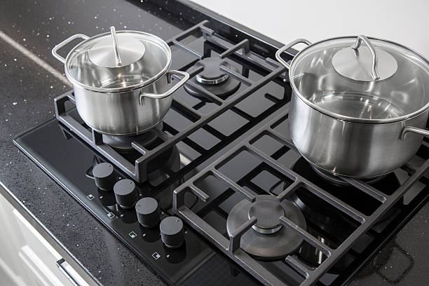 istock Two pots on a gas stove 525362360