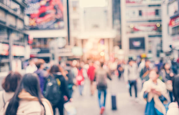 istock Blurred people in Dotonbori road  in the Namba District, Osaka 525363386