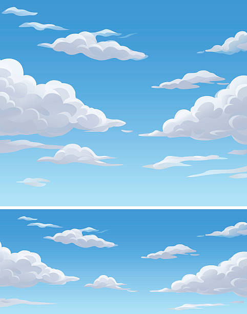облачное небо - cloudscape meteorology vector backgrounds nature stock illustrations