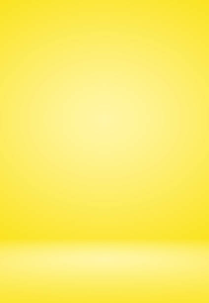 istock Yellow room with Black vignette for using as background 525364980