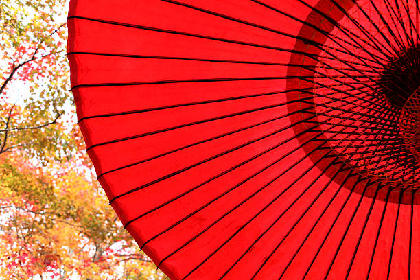 istock Traditional Japanese red umbrella 525365239