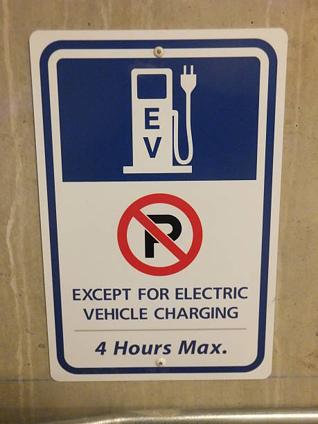 istock Electric Car Charger Sign 525366093
