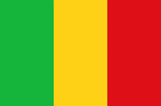 Flag of Mali (Africa) 