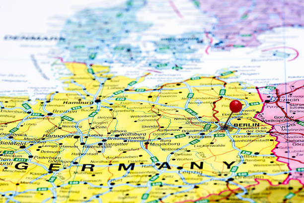 istock Berlin pinned on a map of europe 525371607