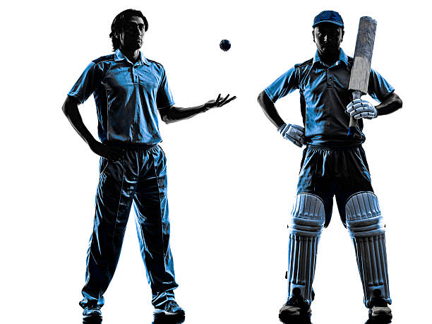 istock two Cricket players  silhouette 525371715