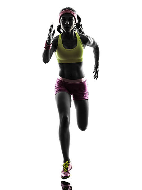 istock woman runner running silhouette 525379757