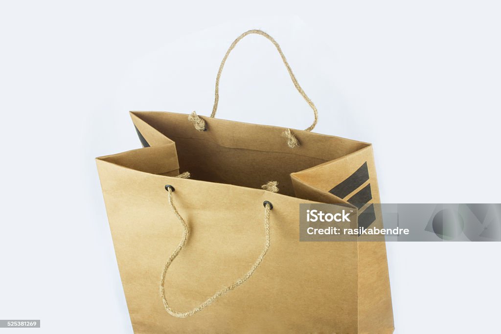 Brown paper bag isolated on white background brown paper bag isolated on white background Absence Stock Photo