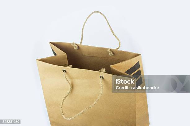 Brown Paper Bag Isolated On White Background Stock Photo - Download Image Now - Absence, Bag, Brown