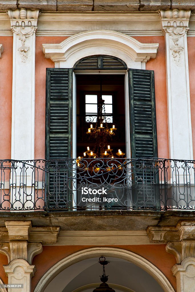 red terrace europe  italy  lombardy       in  the milano old   l red  europe  italy  lombardy        in  the milano old   window closed brick      abstract grate   water pipe Abstract Stock Photo