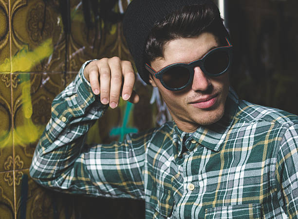 istock Model man portrait with sunglasses 525383245