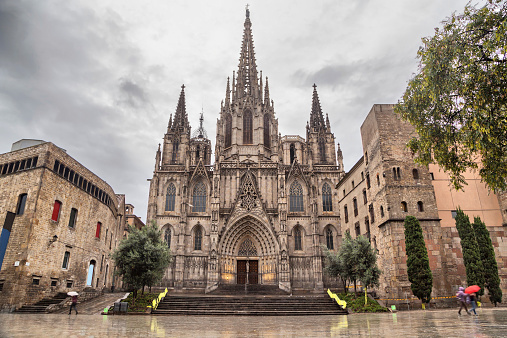 Barcelona Cathedral, located in Gothic Quarter
