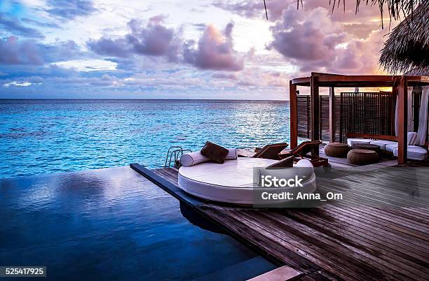 Luxury Beach Resort Stock Photo - Download Image Now - Maldives, Luxury, Tourist Resort