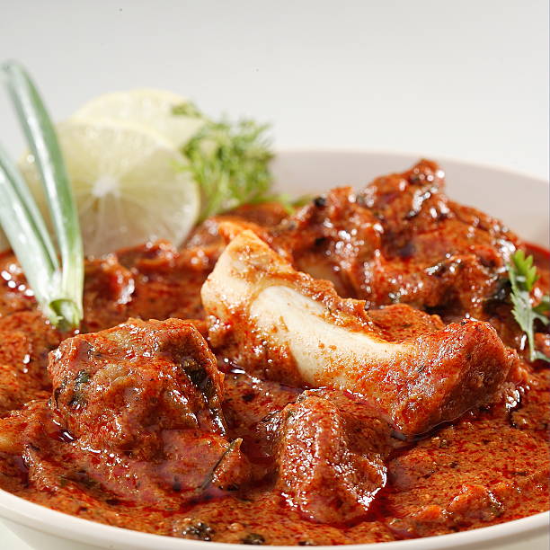 istock Close up of Mutton Moghulai masala, India 525419401