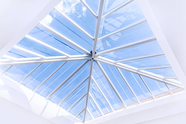 istock Glass roof design 525419651