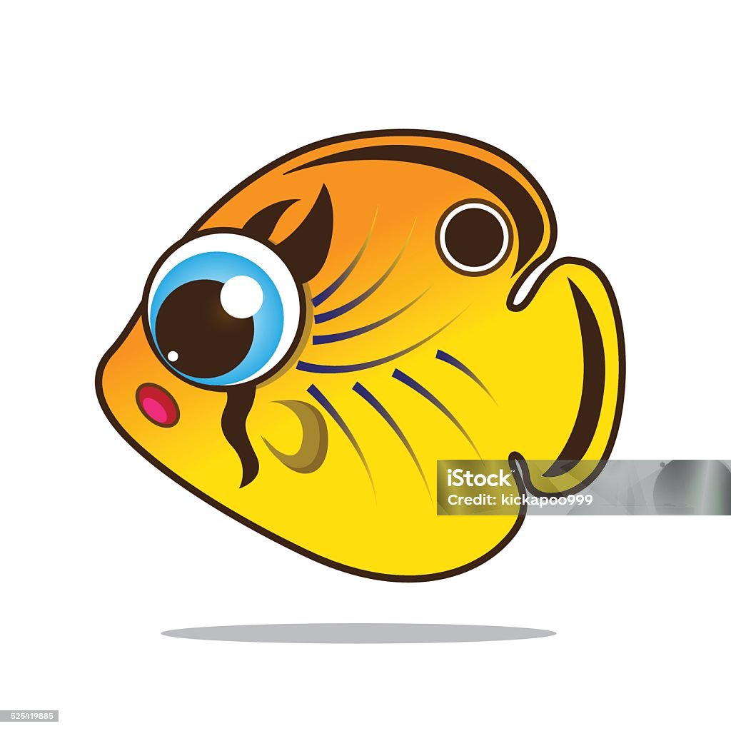 Butter Fish Animation Butterflyfish Cute Cartoon Stock Illustration - Download Image Now ...