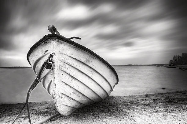 Boat on the lake shore