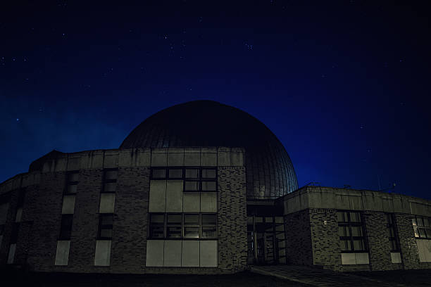 Planetarium in Berlin at night with stars.