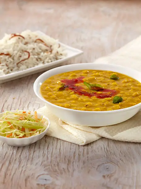 Dal served with rice