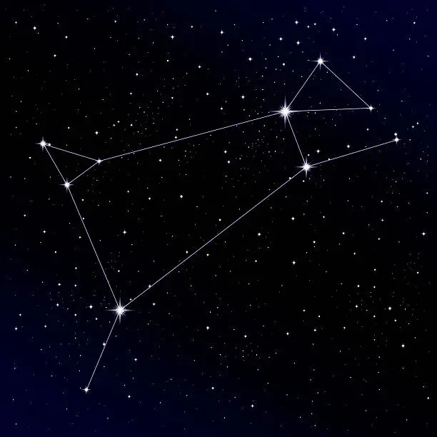 Vector illustration of Aries constellation