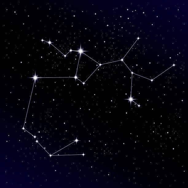 Sagittarius constellation Vector Illustration.EPS10, Ai10, PDF, High-Res JPEG included. constellation stock illustrations