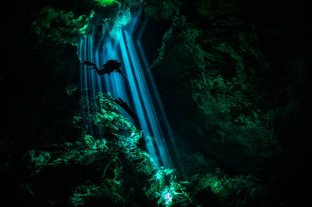 istock Amazing underwater world in the caves 525431031