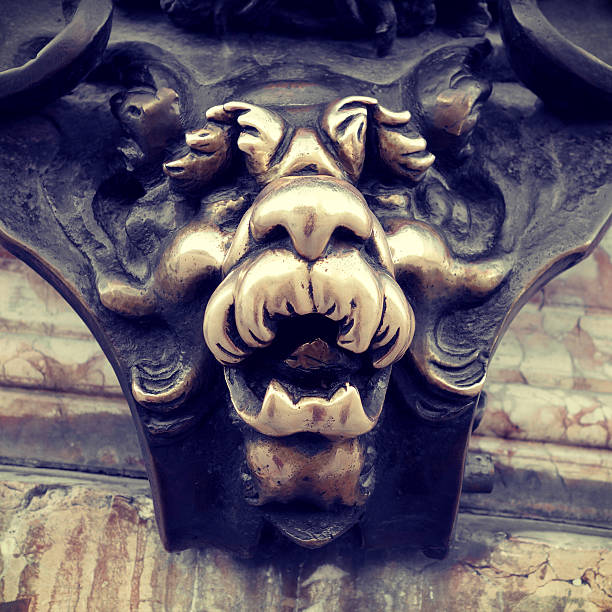 Bavarian lion in Munich's city center at the Feldherrnhalle/Odeonsplatz in front of the Residenz. A very popular place for tourists. The lion is a typical symbol for Bavaria. 