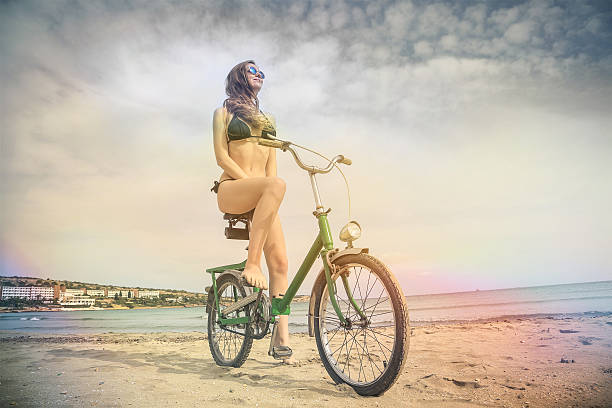 istock Beauty riding a bike 525433549