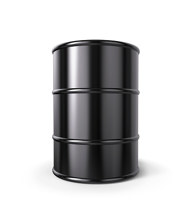 Classic Black Oil Drum with clipping path